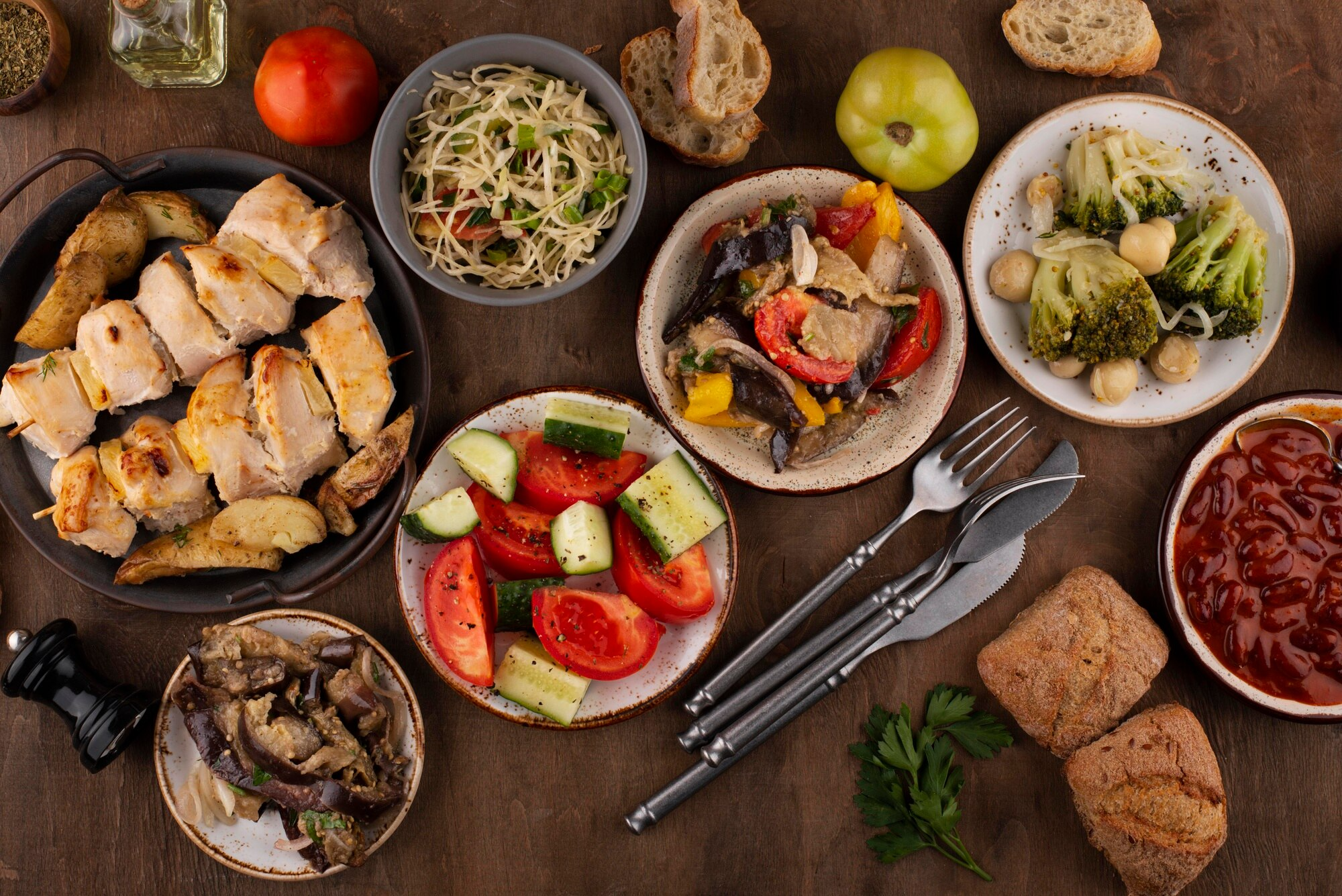 imgi 36 mesa plana llena deliciosos arreglos comida 23 2149141378